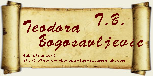 Teodora Bogosavljević vizit kartica